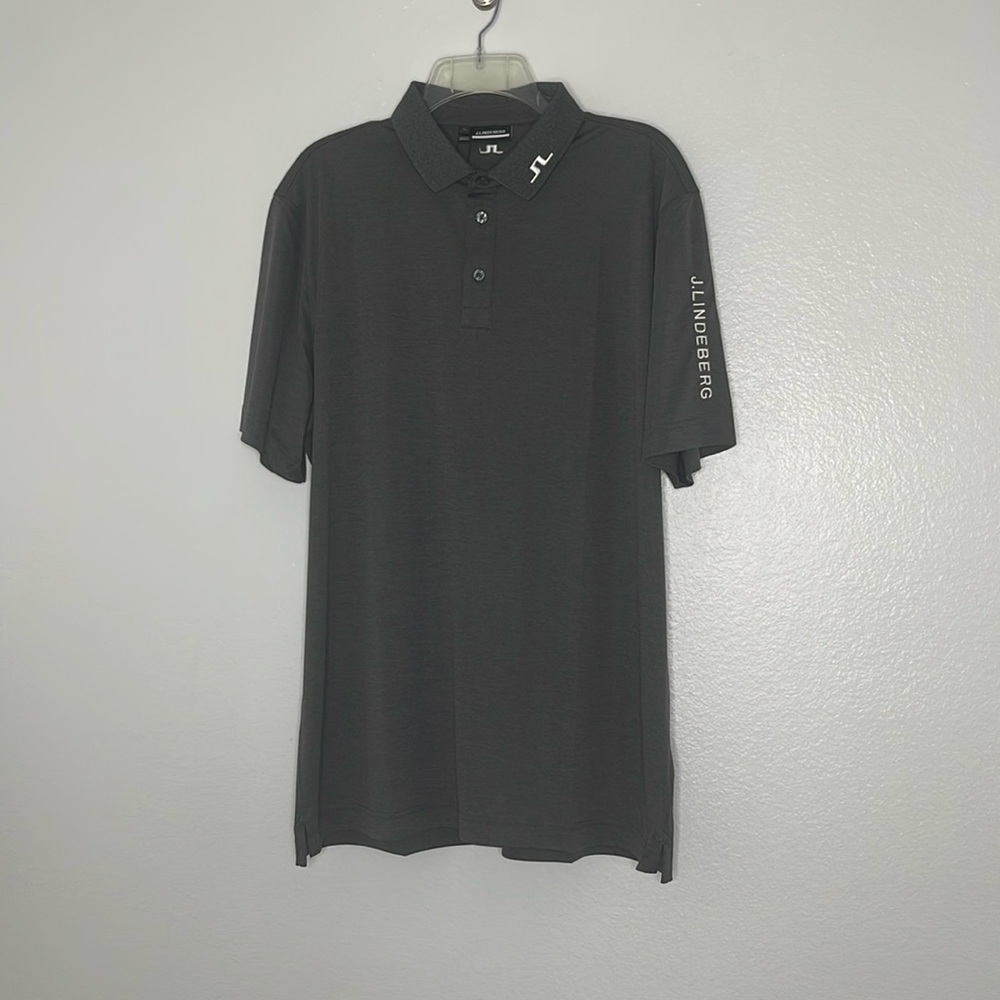 NWT Men’s J.Lindeberg Tour Tech Relaxed Fit Polo Gray Size XL